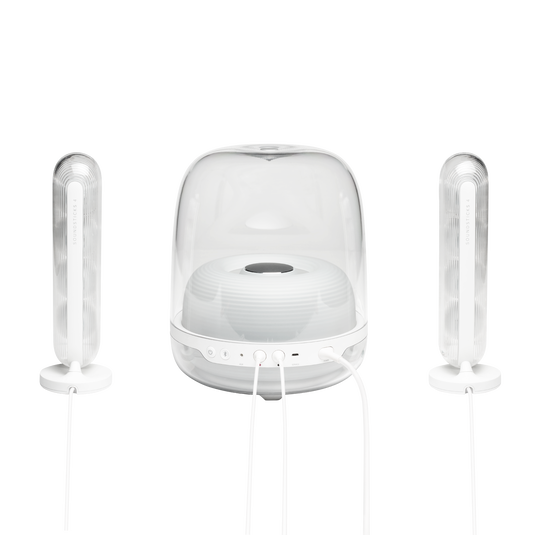 Harman Kardon SoundSticks 4 - White - Bluetooth Speaker System - Back image number null